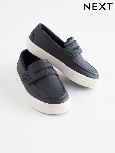 Navy Standard Fit (F) Penny Loafers (635620) | € 5 - € 6