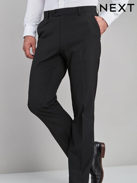 Black Regular Fit Stretch Smart Trousers (636902) | € 36