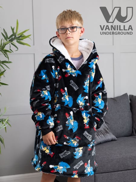 Schwarz/Sonic - Vanilla Underground All-Over Print Blanket Hoodie (641023) | 42 €