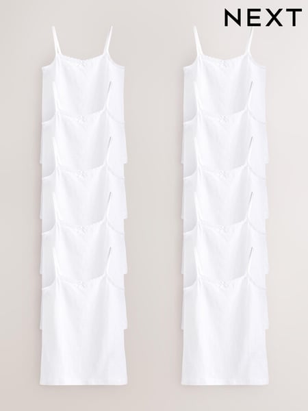 White 10 Pack Lace Trim Cami Vest (1.5-16yrs) (641576) | € 19 - € 28