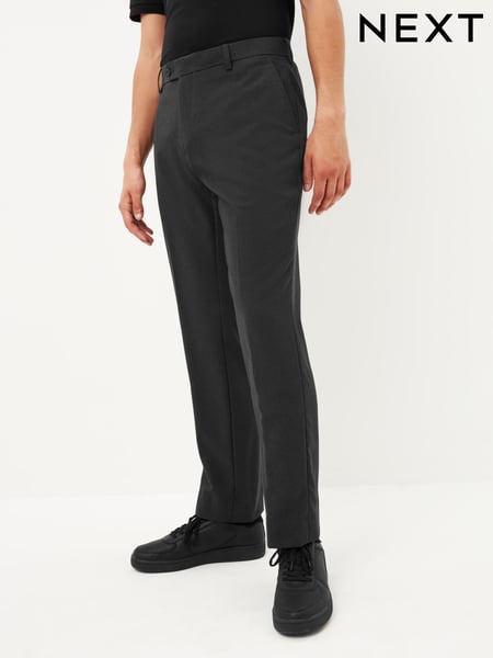 Charcoal Grey Machine Washable Plain Front Smart Trousers (645920) | € 30
