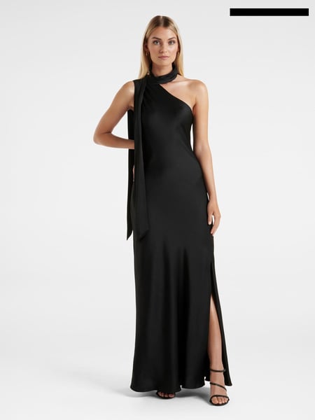 Forever New Black Remington Asymmetrical Scarf Dress (648506) | € 120
