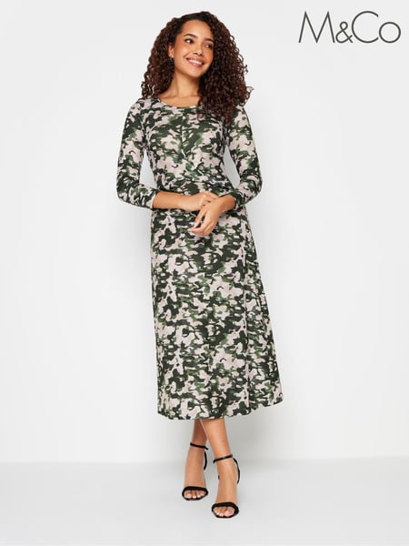 M&Co Green Twist Front Midaxi Dress (651154) | € 53