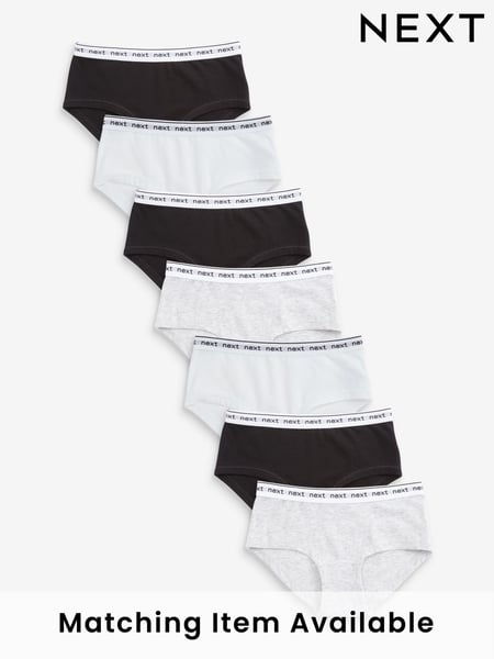 Black/White/Grey Hipster Briefs 7 Pack (2-16yrs) (652519) | € 11 - € 15