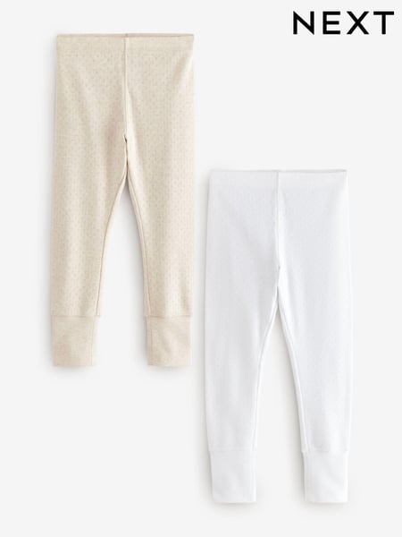 Oatmeal/White Thermal Leggings 2 Pack (2-16yrs) (654484) | € 23 - € 33