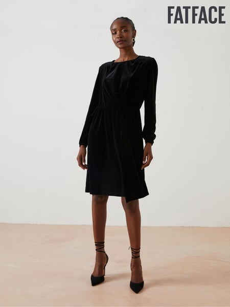 FatFace Black Annie Velvet Dress (659207) | € 33