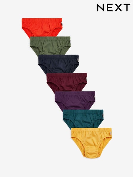 Red/Blue/Green/Purple 100% Cotton Briefs 7 Pack (1.5-16yrs) (659416) | € 14 - € 21