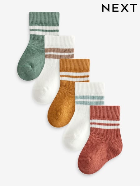 Brown Baby Socks 5 Pack (0mths-2yrs) (661524) | € 9