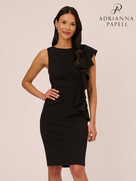 Short Ruffle Crepe Dress (662198) | € 201