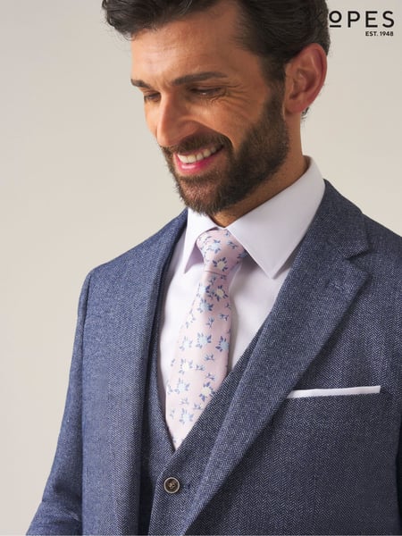 Skopes Blue Jude Tweed Tailored Fit Suit Jacket (662227) | € 218