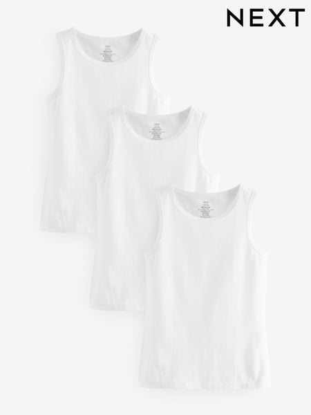 White Kind to Skin 3 Pack Vests (1.5-12yrs) (662320) | € 26 - € 28