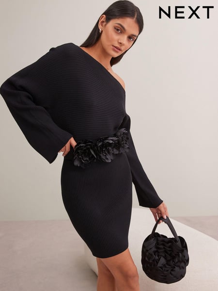 Black Corsage Flower Wide Belt (666167) | € 12