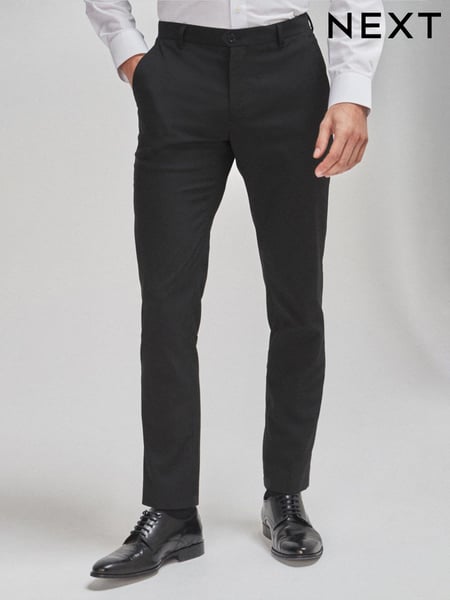 Black Slim Tapered Fit Stretch Smart Trousers (677675) | € 36