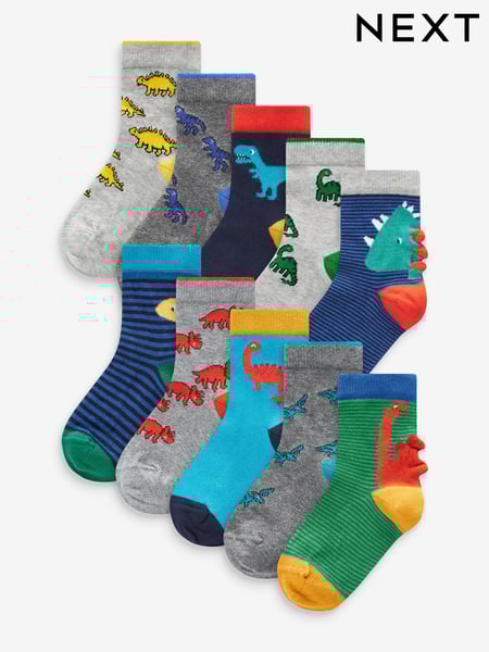 Bright Dino 10 Pack Cotton Rich Socks (688483) | € 17 - € 20