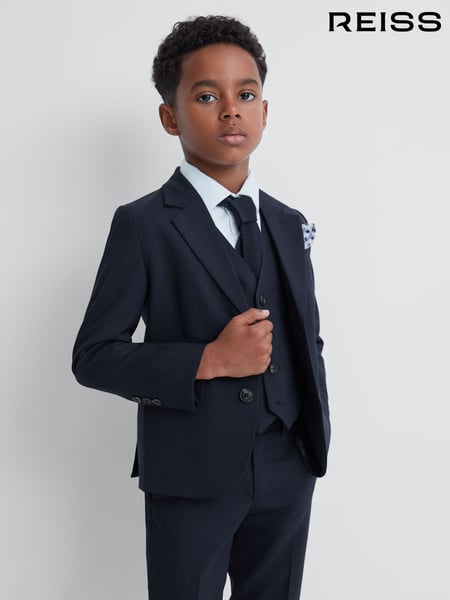 Reiss Navy Hope 3-9 yrs Wool Blend Single Breasted Blazer (690179) | € 153