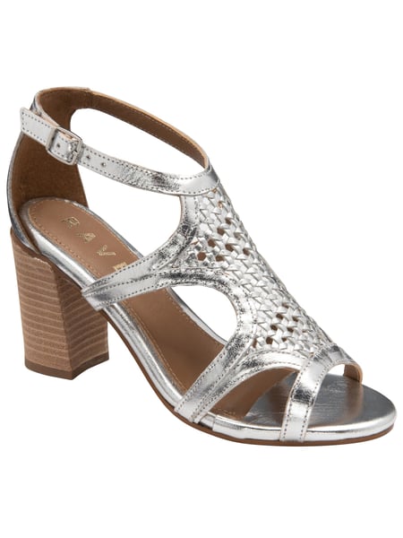 Ravel Silver Leather Heeled Sandals (693037) | € 27
