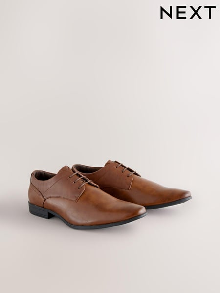 Tan Brown Standard Fit Derby Lace-Up Shoes (695243) | € 52