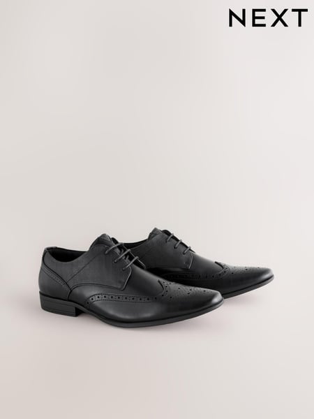 Black Standard Fit Brogue Shoes (695255) | € 52