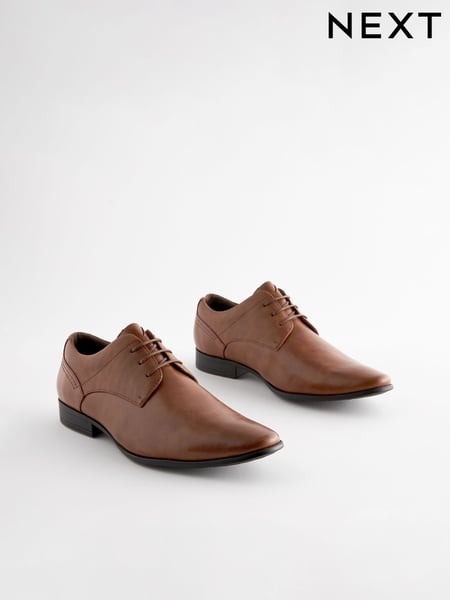 Tan Brown Wide Fit Derby Lace-Up Shoes (695306) | € 52