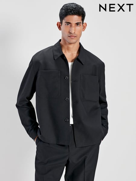 Black Smart Slim Fit Shacket (697717) | € 51