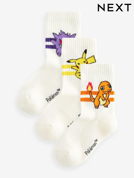 White Pokemon Socks 3 Pack (701935) | € 16 - € 18