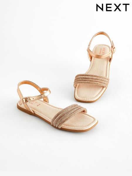 Rose Gold Glitter Occasion Sandals (704718) | € 26 - € 35