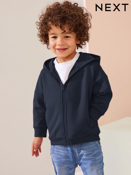 Navy Blue Zip Through Hoodie (3mths-7yrs) (706310) | € 16 - € 18