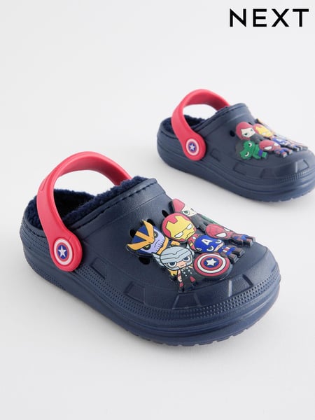 Marineblau/blau - Marvel Faux Fur Lined Slipper Clogs (706887) | 14 € - 18 €