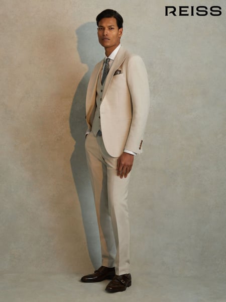 Reiss Stone Belmont Slim Fit Side Adjuster Trousers (707954) | € 278