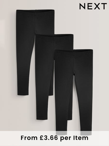 Black Regular Fit Leggings 3 Pack (3-16yrs) (709187) | € 16 - € 28