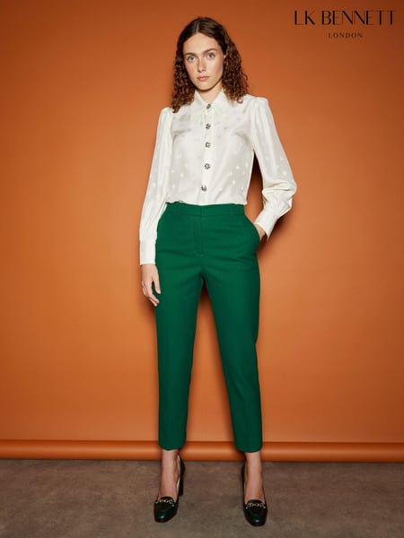 LK Bennett Green Mariner Trousers With Viscose (710455) | € 310