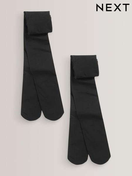 Black Regular Length 2 Pack 40 Denier School Tights (712857) | € 9 - € 13