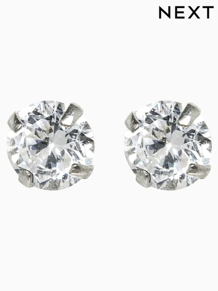 Sterling Silver Cubic Zirconia Large Stud Earrings (714734) | € 17