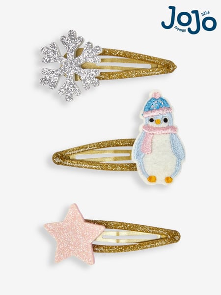 JoJo Maman Bébé White Penguin 3-Pack Christmas Clips (720784) | € 12