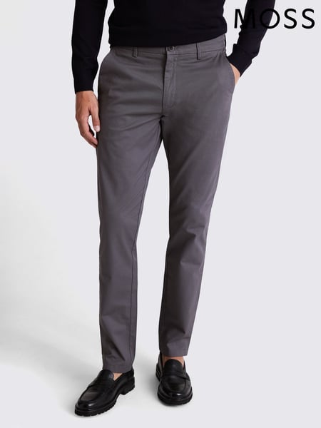 MOSS Grey Tailored Chino Trousers (744805) | € 94