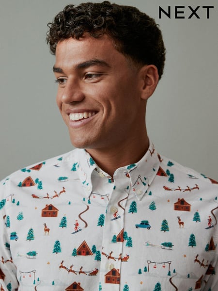 White Christmas Printed Long Sleeve Shirt (748439) | € 9