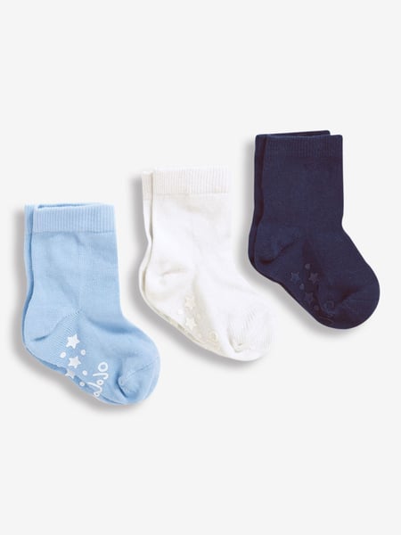 JoJo Maman Bébé Blue 3-Pack Short Cotton Socks (750458) | € 15