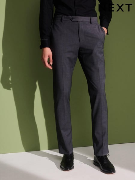 Charcoal Grey Skinny Check Suit Trousers (753729) | € 8