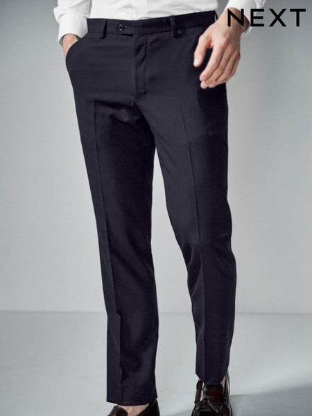 Navy Blue Tailored Fit Suit Trousers (755765) | € 52