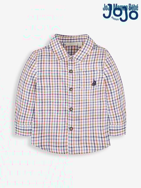 JoJo Maman Bébé Blue Boys' Check Shirt (758079) | € 35