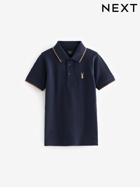 Blue Navy Short Sleeve Polo Shirt (3-16yrs) (762352) | € 10 - € 17