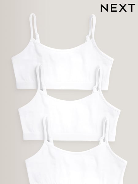 White Strappy Crop Tops 3 Pack (5-16yrs) (776332) | € 7 - € 11