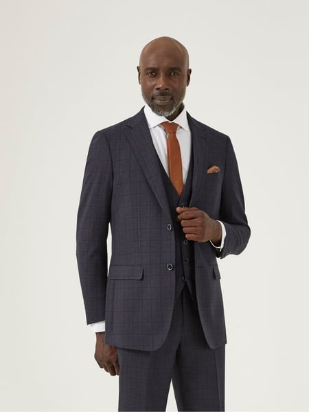 Skopes Blue Tailored Fit Curry Check Suit (7894A9) | € 34