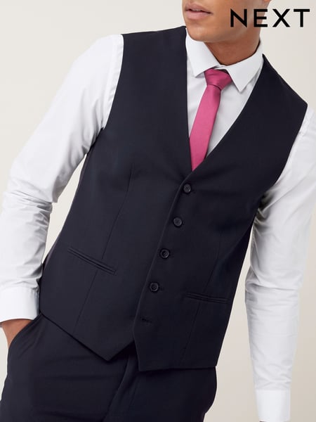 Navy Blue Regular Fit Waistcoat (790640) | € 60