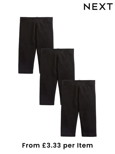 Black 3 Pack Cropped Leggings (3-16yrs) (792382) | € 14 - € 23