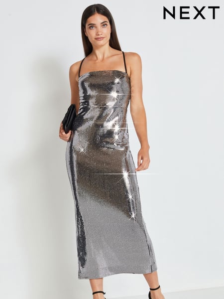 Silver Sequin Midi Dress (792900) | € 11