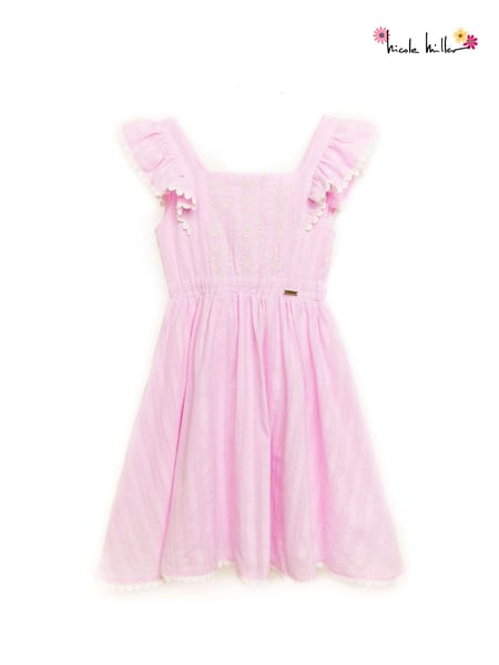 Nicole Miller Pink Jacquard 100% Cotton Dress (798589) | € 38 - € 41