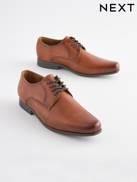 Tan Brown Leather Lace Up Shoes (7WE981) | € 31 - € 38