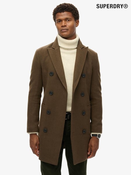 Superdry Deep Khaki Green Merchant Town Coat (805393) | € 132