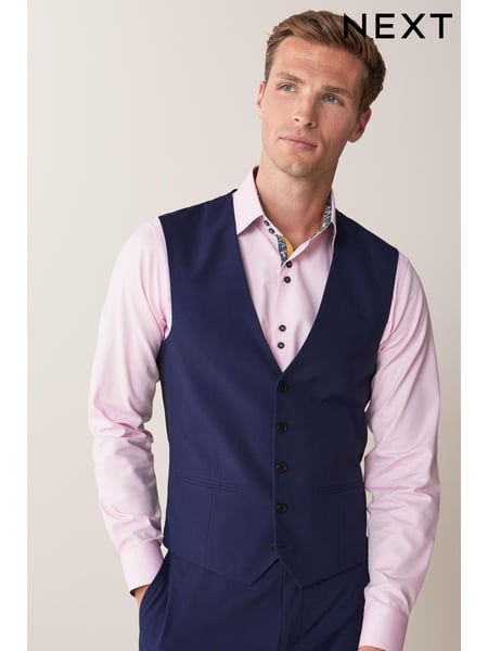 Bright Blue Regular Fit Waistcoat (806063) | € 60